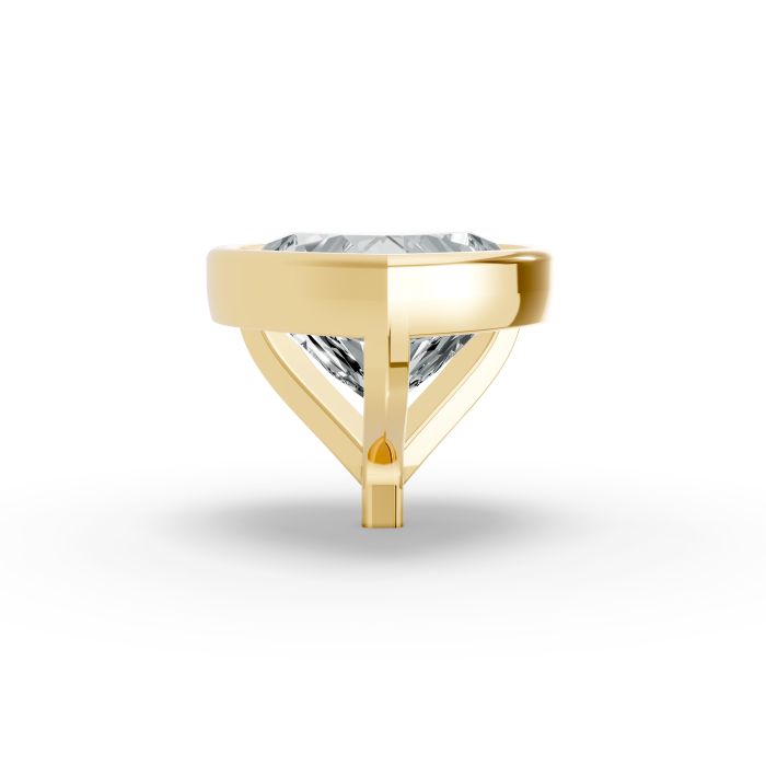 1.00CT Heart Shape Lab Grown Diamond Full Bezel Head in 14KT White Gold
