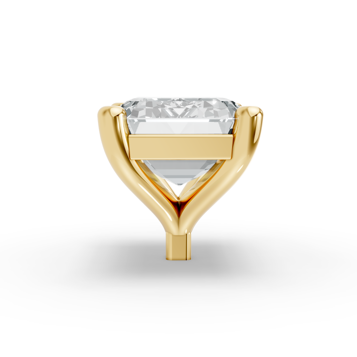 1.00CT Emerald Shape Lab Grown Diamond 4 Prong Head in 14KT White Gold