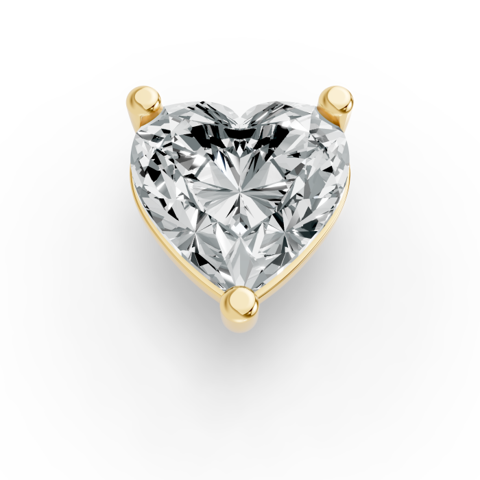1.00CT Heart Shape Lab Grown Diamond 3 Prong Head in 14KT White Gold