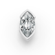 1.00CT Marquise Shape Lab Grown Diamond Half Bezel Head in 14KT White Gold
