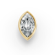1.00CT Marquise Shape Lab Grown Diamond Full Bezel Head in 14KT White Gold