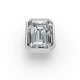 1.00CT Emerald Shape Lab Grown Diamond Full Bezel Head in 14KT White Gold