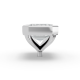 1.00CT Emerald Shape Lab Grown Diamond Full Bezel Head in 14KT White Gold