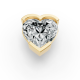 1.00CT Heart Shape Lab Grown Diamond Half Bezel Head in 14KT White Gold