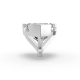 1.00CT Heart Shape Lab Grown Diamond Half Bezel Head in 14KT White Gold