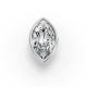 1.00CT Marquise Shape Lab Grown Diamond Full Bezel Head in 14KT White Gold